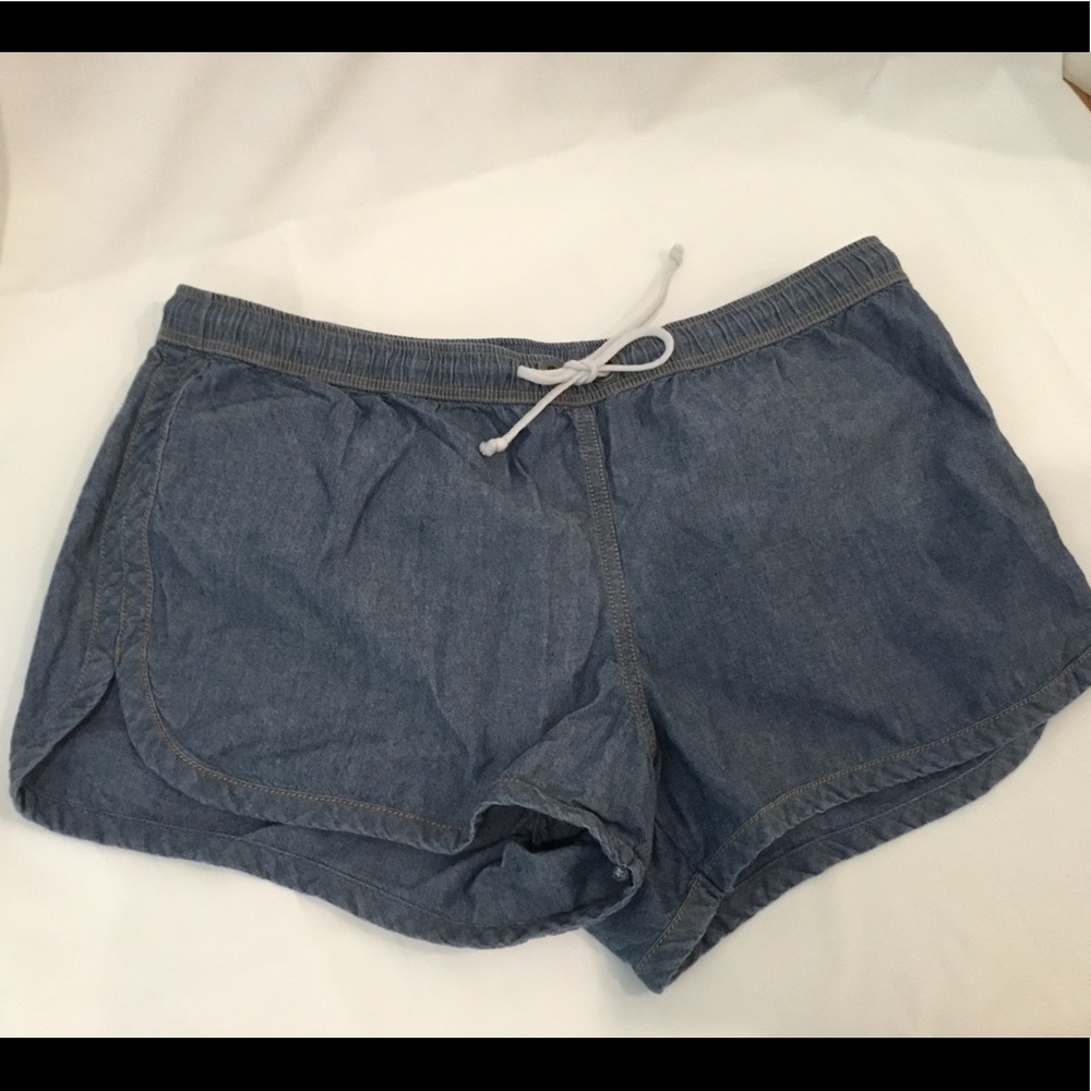 J CREW Denim lightweight Gym shorts Chambray